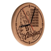 Stanford Laser Engraved Wood Clock by the Holland Bar Stool Co., WClkLNatStnfrd