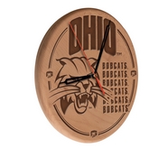 Ohio University Laser Engraved Wood Clock by the Holland Bar Stool Co., WClkLNatUnivOH
