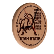 Utah State Laser Engraved Wood Clock by the Holland Bar Stool Co., WClkLNatUtahSt