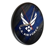 U.S. Air Force Digitally Printed Wood Clock by the Holland Bar Stool Co., WClkPBlkAirFor