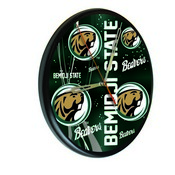 Bemidji State Digitally Printed Wood Clock by the Holland Bar Stool Co., WClkPBlkBmijSt