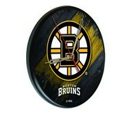 Boston Bruins Digitally Printed Wood Clock by the Holland Bar Stool Co., WClkPBlkBosBru