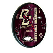 Boston College Digitally Printed Wood Clock by the Holland Bar Stool Co., WClkPBlkBostnC