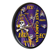 East Carolina Digitally Printed Wood Clock by the Holland Bar Stool Co., WClkPBlkEcarol