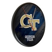 Georgia Tech Digitally Printed Wood Clock by the Holland Bar Stool Co., WClkPBlkGATech