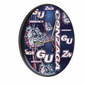 Gonzaga Digitally Printed Wood Clock by the Holland Bar Stool Co., WClkPBlkGonzga