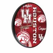 University of Houston Digitally Printed Wood Clock by the Holland Bar Stool Co., WClkPBlkHouston