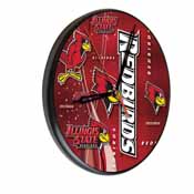 Illinois State Digitally Printed Wood Clock by the Holland Bar Stool Co., WClkPBlkIllStU
