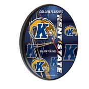 Kent State Digitally Printed Wood Clock by the Holland Bar Stool Co., WClkPBlkKentSt