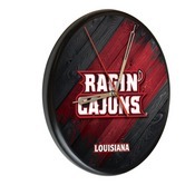 Louisiana-Lafayette Digitally Printed Wood Clock by the Holland Bar Stool Co., WClkPBlkLA-Laf