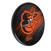 Baltimore Orioles 13" Solid Wood Clock, WClkPBlkMLBBal