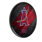 Los Angeles Angels 13" Solid Wood Clock, WClkPBlkMLBLAA