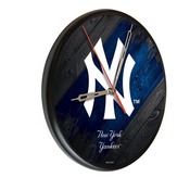 New York Yankees 13" Solid Wood Clock, WClkPBlkMLBNYY