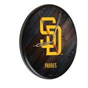 San Diego Padres 13" Solid Wood Clock, WClkPBlkMLBSDP