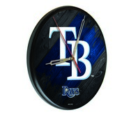 Tampa Bay Rays 13" Solid Wood Clock, WClkPBlkMLBTam