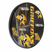 Missouri Western State Digitally Printed Wood Clock by the Holland Bar Stool Co., WClkPBlkMOWSt
