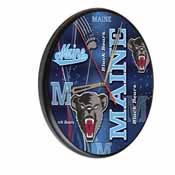 Maine Digitally Printed Wood Clock by the Holland Bar Stool Co., WClkPBlkMaineU