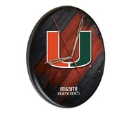 Miami (FL) Digitally Printed Wood Clock by the Holland Bar Stool Co., WClkPBlkMia-FL