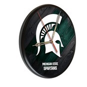 Michigan State Digitally Printed Wood Clock by the Holland Bar Stool Co., WClkPBlkMichSt
