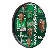 Marshall Digitally Printed Wood Clock by the Holland Bar Stool Co., WClkPBlkMrshll