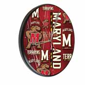 Maryland Digitally Printed Wood Clock by the Holland Bar Stool Co., WClkPBlkMrylnd