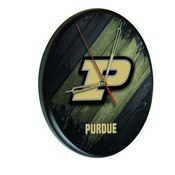 Purdue Digitally Printed Wood Clock by the Holland Bar Stool Co., WClkPBlkPurdue