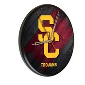 USC Trojans Digitally Printed Wood Clock by the Holland Bar Stool Co., WClkPBlkSouCal
