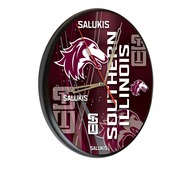 Southern Illinois Digitally Printed Wood Clock by the Holland Bar Stool Co., WClkPBlkSouIll