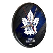Toronto Maple Leafs Digitally Printed Wood Clock by the Holland Bar Stool Co., WClkPBlkTorMpl