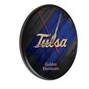 Tulsa Digitally Printed Wood Clock by the Holland Bar Stool Co., WClkPBlkTulsaU