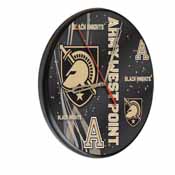 US Military Academy (ARMY) Digitally Printed Wood Clock by the Holland Bar Stool Co., WClkPBlkUSMilA