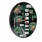 Ohio University Digitally Printed Wood Clock by the Holland Bar Stool Co., WClkPBlkUnivOH