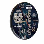 Utah State Digitally Printed Wood Clock by the Holland Bar Stool Co., WClkPBlkUtahSt