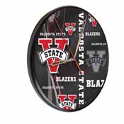 Valdosta State Digitally Printed Wood Clock by the Holland Bar Stool Co., WClkPBlkValdSt