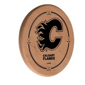 Calgary Flames Laser Engraved Wood Sign by the Holland Bar Stool Co., WSgnLNatCalFla