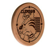 Clemson Laser Engraved Wood Sign by the Holland Bar Stool Co., WSgnLNatClmson