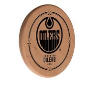 Edmonton Oilers Laser Engraved Wood Sign by the Holland Bar Stool Co., WSgnLNatEdmOil