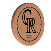 Colorado Rockies 13" Laser Engraved Solid Wood Sign by Holland Bar Stool Co., WSgnLNatMLBCol