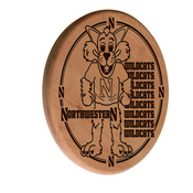 Northwestern Laser Engraved Wood Sign by the Holland Bar Stool Co., WSgnLNatNthwst