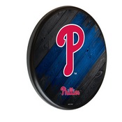 Philadelphia Phillies 13" Solid Wood Sign by Holland Bar Stool Co., WSgnPBlkMLBPhi