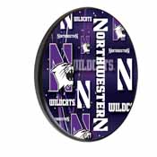 Northwestern Digitally Printed Wood Sign by the Holland Bar Stool Co., WSgnPBlkNthwst