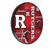 Rutgers Digitally Printed Wood Sign by the Holland Bar Stool Co., WSgnPBlkRutger