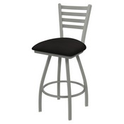 XL 410 Jackie Swivel Stool with Anodized Nickel Finish and Canter Espresso Seat, AGS-X41025AN003