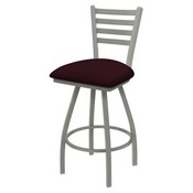 XL 410 Jackie Swivel Stool with Anodized Nickel Finish and Canter Bordeaux Seat, AGS-X41025AN005