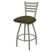 XL 410 Jackie Swivel Stool with Anodized Nickel Finish and Graph Parrot Seat, AGS-X41025AN015