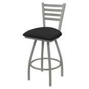 XL 410 Jackie Swivel Stool with Anodized Nickel Finish and Graph Coal Seat, AGS-X41025AN018