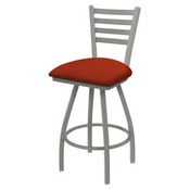 XL 410 Jackie Swivel Stool with Anodized Nickel Finish and Graph Poppy Seat, AGS-X41025AN021