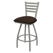 XL 410 Jackie Swivel Stool with Anodized Nickel Finish and Rein Coffee Seat, AGS-X41025AN025