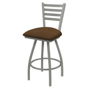XL 410 Jackie Swivel Stool with Anodized Nickel Finish and Rein Thatch Seat, AGS-X41025AN026