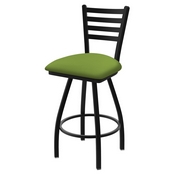 XL 410 Jackie Swivel Stool with Black Wrinkle Finish and Canter Kiwi Green Seat, AGS-X41025BW009